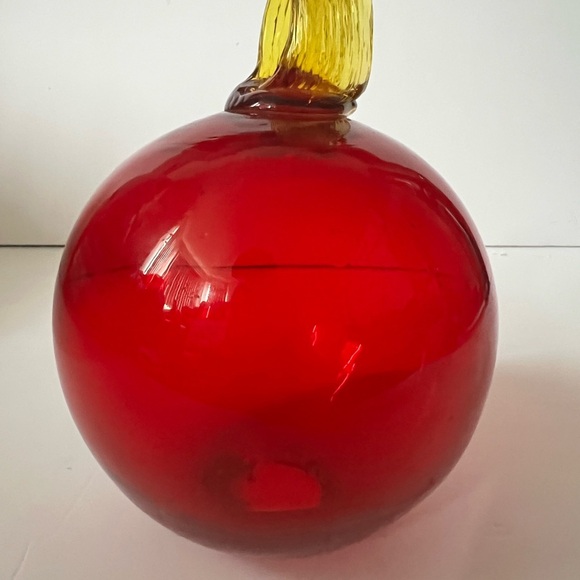 Other - Vintage Red Art Glass Ball Ornament